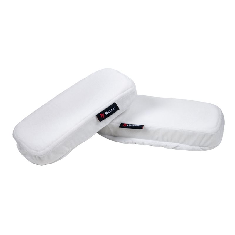 Arozzi Memory Foam Armrest Pads, muistivaahtotyynypari käsinojiin, valkoinen