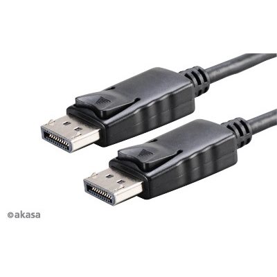 Akasa DisplayPort 1.2 -näyttökaapeli, 2m, musta