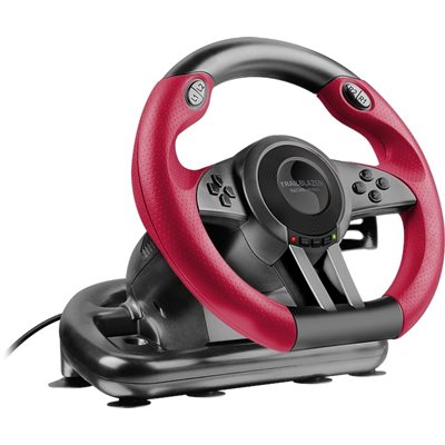 Speedlink TRAILBLAZER Racing Wheel -rattiohjain + polkimet, musta/punainen
