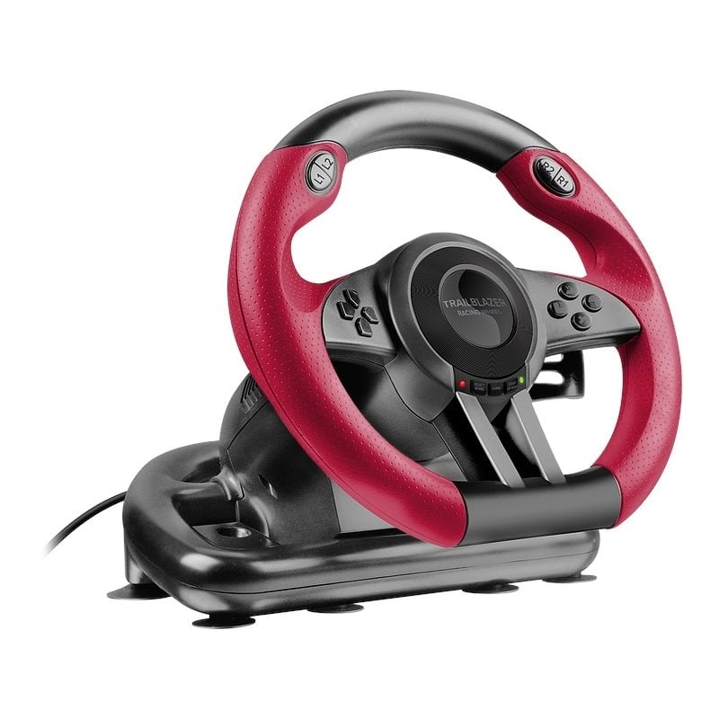 Speedlink TRAILBLAZER Racing Wheel -rattiohjain + polkimet, musta/punainen