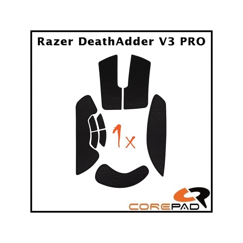Corepad Soft Grips, hiiren grippisarja, Razer DeathAdder V3 PRO, punainen