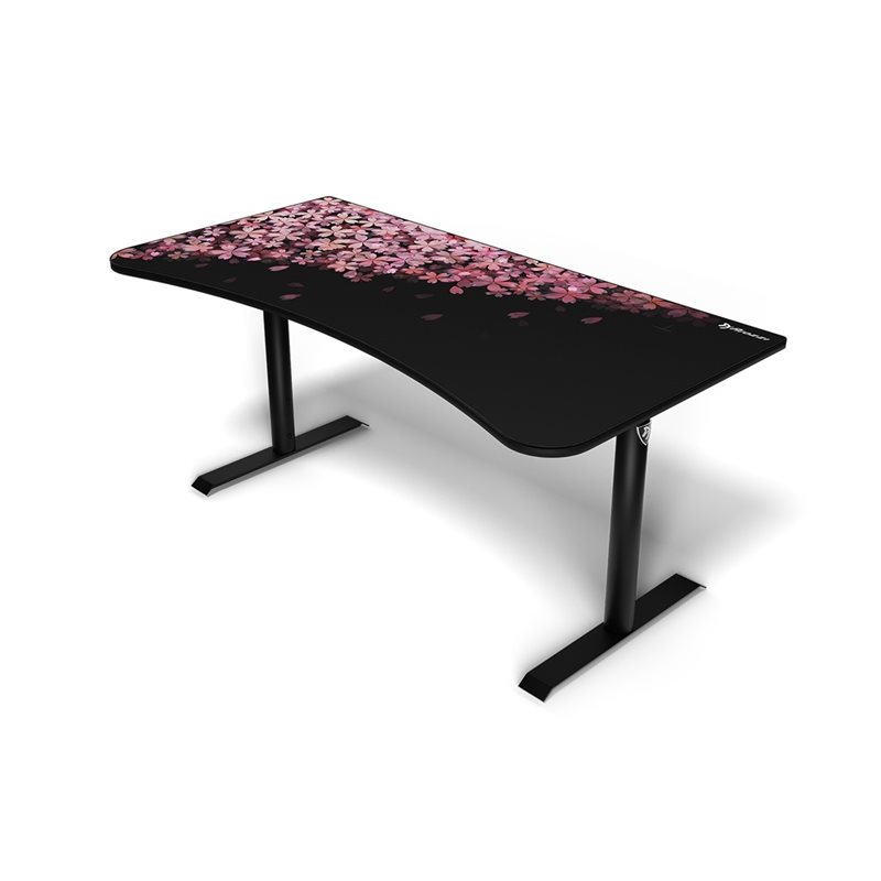 Arozzi Arena Gaming Desk - Flower -pelipöytä, musta/grafiikka