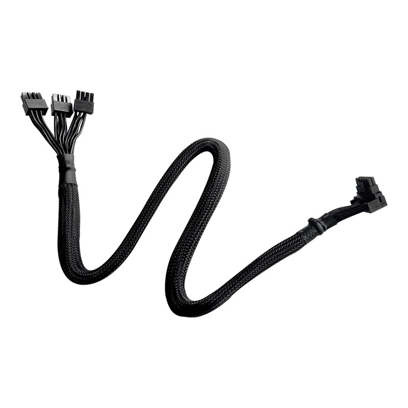 Cooler Master 12VHPWR Adapter Cable - Type 1, näytönohjaimen virtakaapeli, 90°, 65cm, musta - Kuva 2