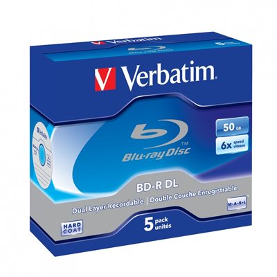Verbatim BD-R DL 50GB, 6x, jewel case, 5kpl