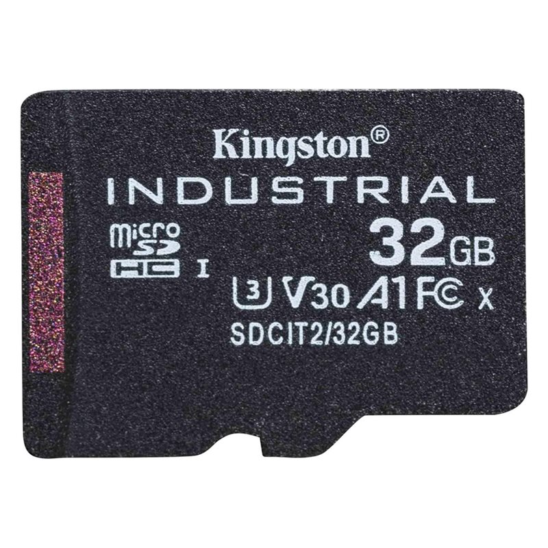 Kingston 32GB Industrial, microSDHC -muistikortti, TLC pSLC, UHS-1 V30 U3 A1, 100/80 MB/s