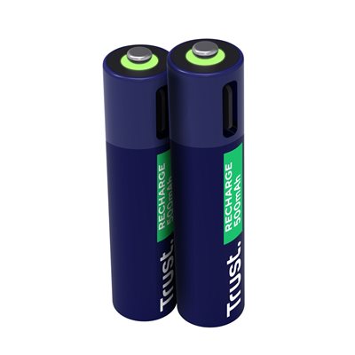 TRUST AAA/LR03 USB-C-ladattava -akkuparisto, 500mAh, 2kpl