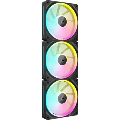 Corsair iCUE LINK LX120 RGB 120mm - Starter kit, Triple Pack, PWM-laitetuuletin, musta
