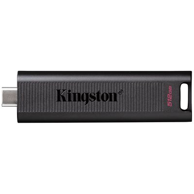 Kingston 512GB DataTraveler Max, 3.2 Gen2 USB-C -muistitikku, jopa 900/1000 MB/s, musta