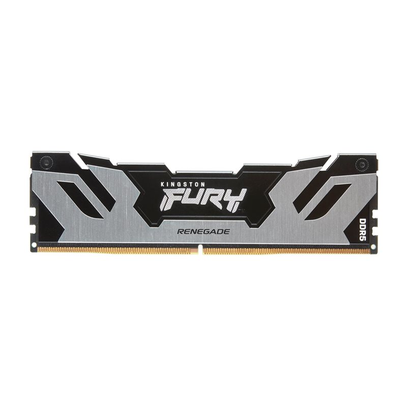 Kingston 24GB (1 x 24GB) FURY Renegade Silver, DDR5 8000MHz, CL38, 1.40V, musta/hopea