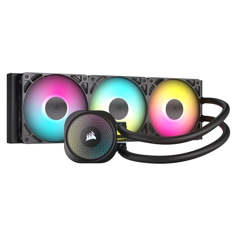 Corsair (Outlet) NAUTILUS 360 RS ARGB, 360mm AIO-nestejäähdytysratkaisu prosessorille, musta