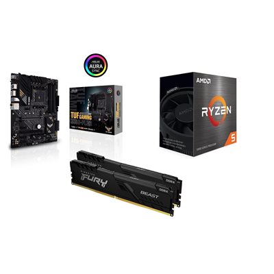 Asus TUF GAMING B550-PLUS + Ryzen 5 5600T + 16GB DDR4 3200MHz -tuotepaketti