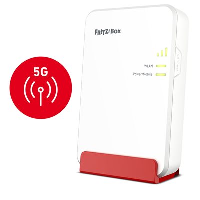 FRITZ! Box 6860 5G Edition, Dual Band AX3000 Wi‑Fi 6 5G-mobiilireititin, valkoinen
