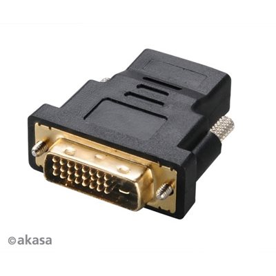 Akasa DVI-D - HDMI 1.3 -adapteri, musta