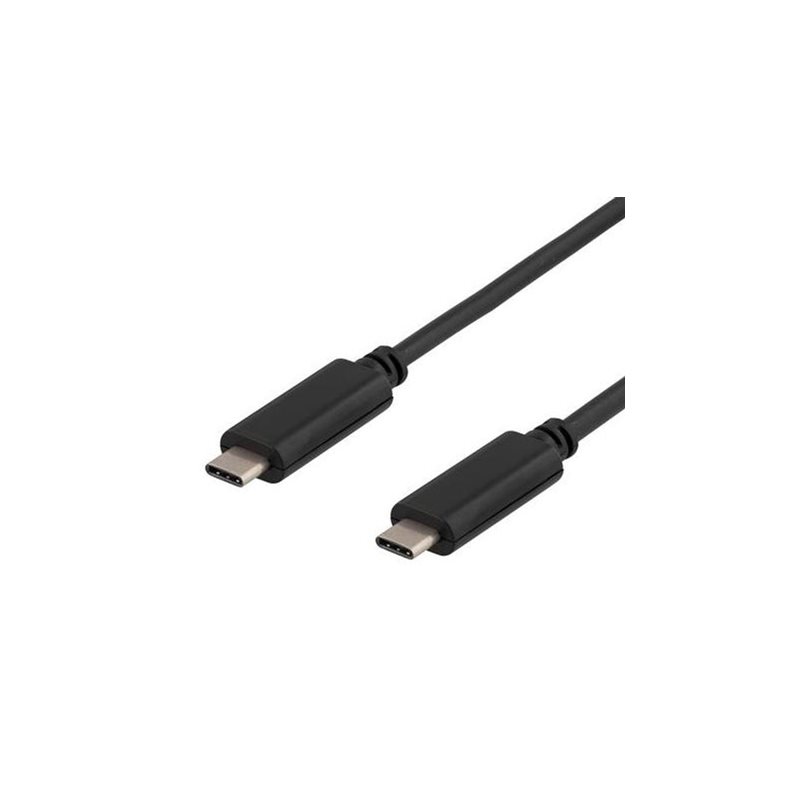 Deltaco 3.1 Gen2 USB-C -kaapeli, 1m, musta
