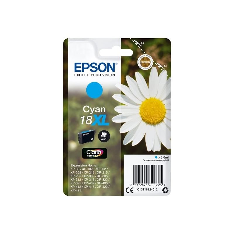 Epson 18XL Claria Home Ink Daisy -väriainekasetti, syaani