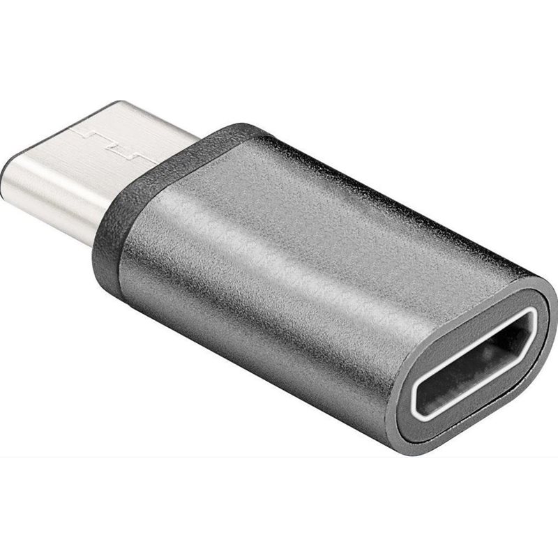 MicroConnect 2.0 Micro-USB -> 3.1 USB-C -adapteri, musta