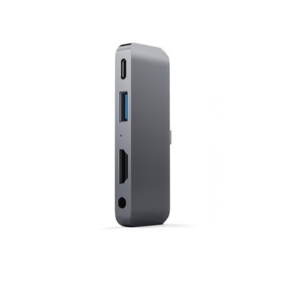 Satechi Aluminum Type-C Mobile Pro Hub -porttitoistin, Space Gray