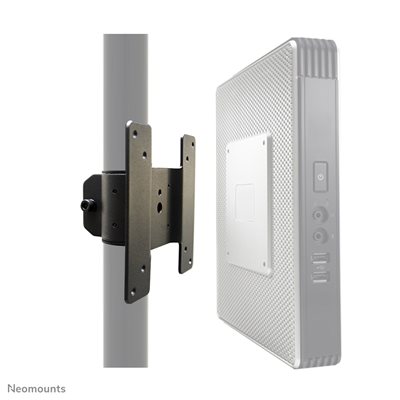 Neomounts NUC/thin client holder, pystytolppaan asennettava MiniPC-kiinnike, musta