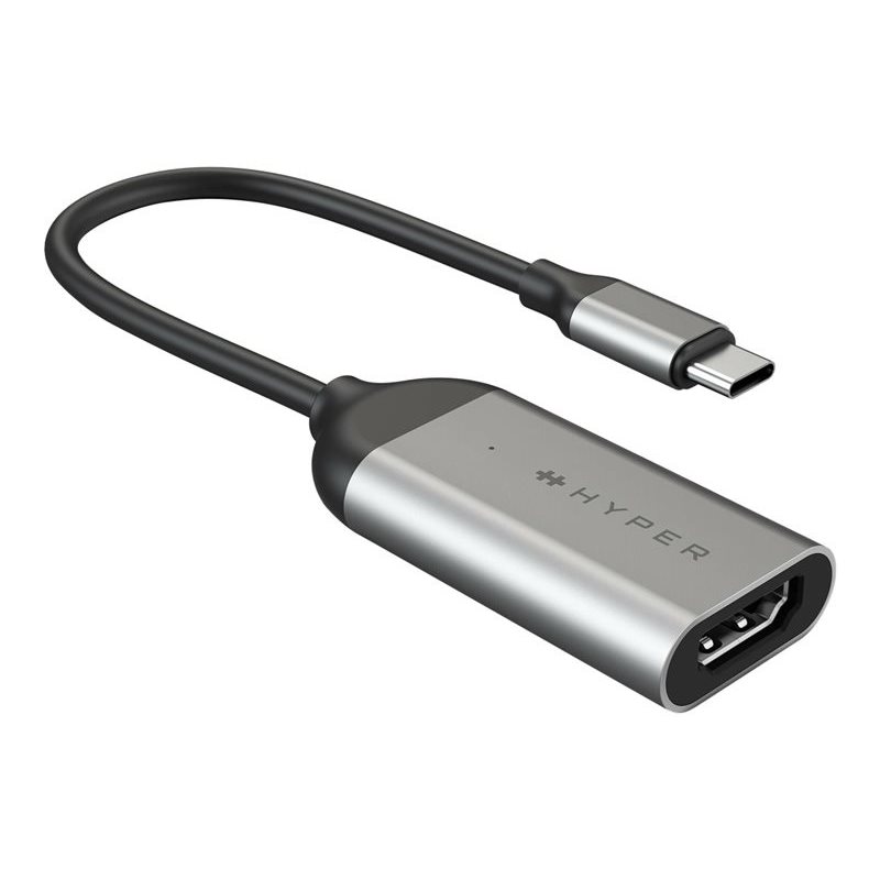 Targus HyperDrive USB-C to 8K 60Hz / 4K 144Hz HDMI -adapteri, hopea/musta