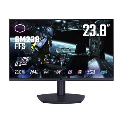 Cooler Master 23,8" GM238-FFS, 144Hz Full HD -pelimonitori, musta