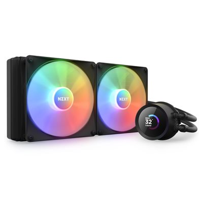 NZXT Kraken 280 RGB, 280mm AIO-nestejäähdytysratkaisu prosessorille, musta