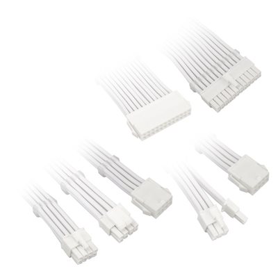Kolink (Outlet) Core Adept Braided Cable Extension Kit - White, jatkokaapelisarja
