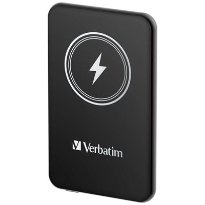 Verbatim 5000mAh varavirtalähde, Magsafe, USB-C PD 20W, musta