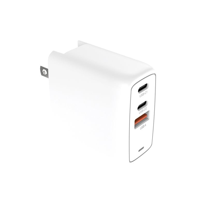 Creative 67W GaN-verkkovirtalaturi, 2x USB-C + USB-A, PD3.0/QC4+, valkoinen