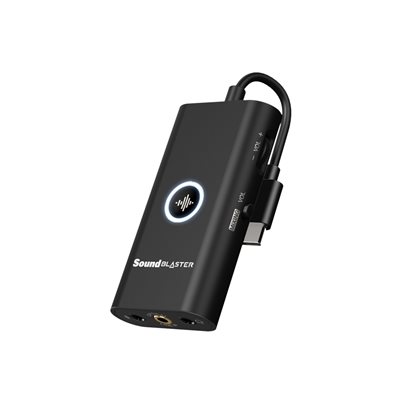 Creative Sound Blaster G3, ulkoinen DAC-vahvistin USB-C, PS4/5, Switch, PC, Mac