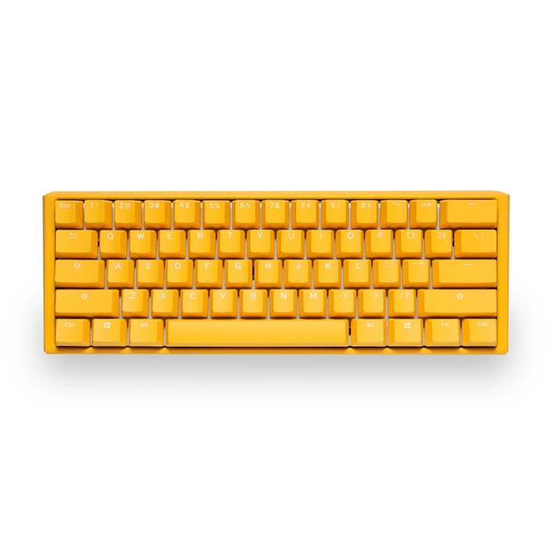 Ducky (Outlet) One 3 Mini Yellow, mekaaninen näppäimistö, 60%, Cherry MX Silent Red