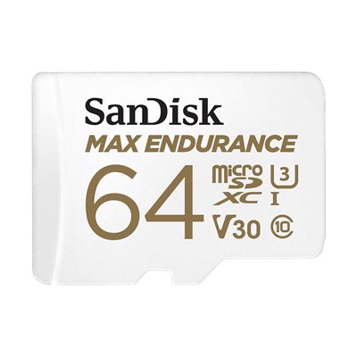 Sandisk 64GB Max Endurance, microSDXC -muistikortti, UHS-I V30 U3, 100/40 MB/s