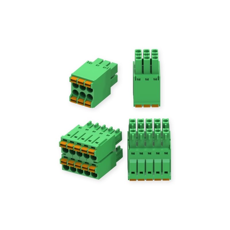 Teltonika Connectors Set, 2x 3-pin + 2x 5-pin, vihreä