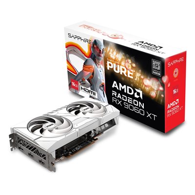 Sapphire Radeon RX 9060 XT PURE -näytönohjain, 16GB GDDR6