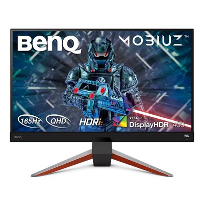 BenQ 27" MOBIUZ EX2710Q, 165Hz QHD-pelimonitori, harmaa/musta/punainen