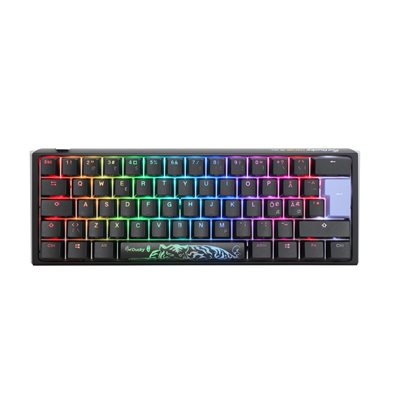 Ducky (Outlet) One 3 - Classic Black / White Nordic - Mini 60% - Cherry Silent Red, mekaaninen näppäimistö