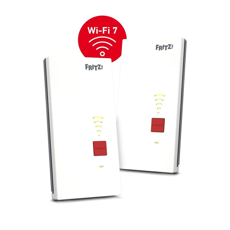 FRITZ! Mesh Wi‑Fi Set 2700, Dual Band BE6500 Wi‑Fi 7 -Mesh-järjestelmä, 2 kpl, valkoinen