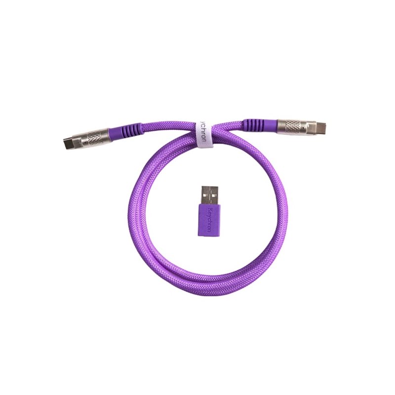 Keychron Double-Sleeved Geek Gable 8K, näppäimistön kaapeli, violetti