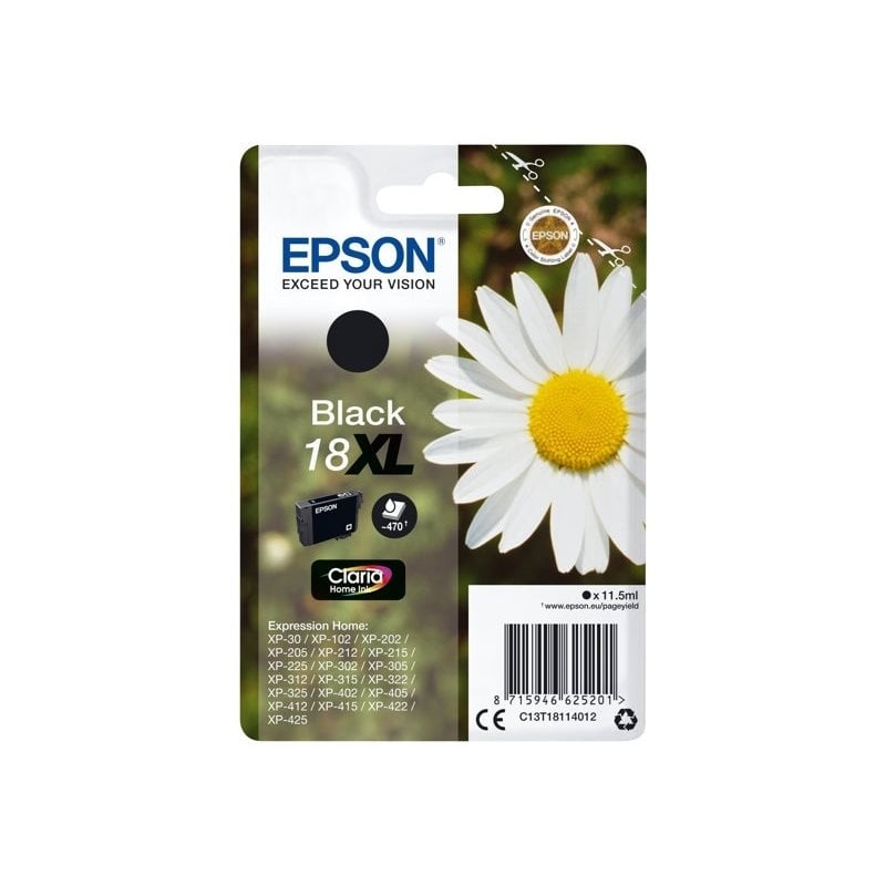 Epson 18XL Claria Home Ink Daisy -väriainekasetti, musta (SEC)