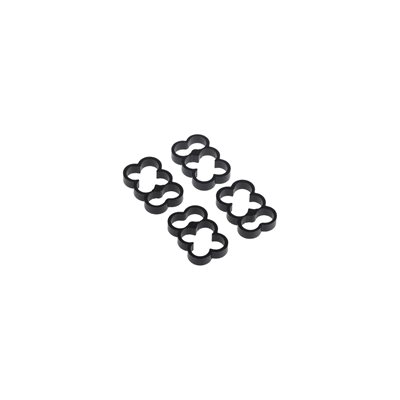 Alphacool Eiskamm Alu X6 - 4mm musta - 4kpl