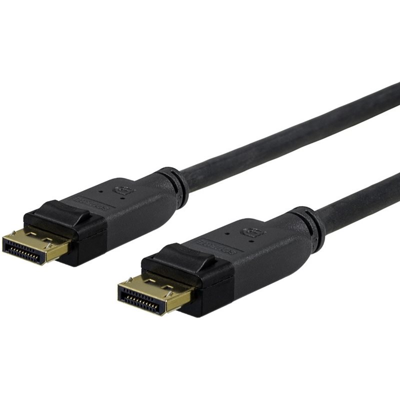 VivoLink DisplayPort 1.2 -näyttökaapeli, lukolla, 10m, musta