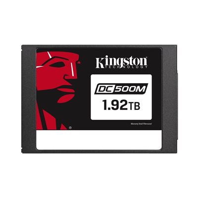 Kingston 1.92TB Data Centre DC500M Enterprise, 2.5" SSD-levy, SATA III, 555/520 MB/s