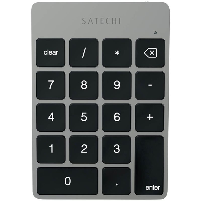 Satechi Aluminum Slim Rechargeable Bluetooth Keypad, langaton numeronäppäimistö, Space Gray
