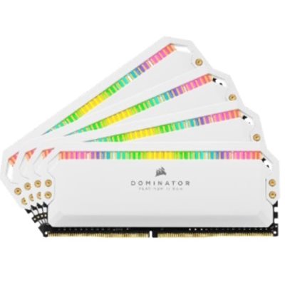 Corsair 32GB (4 x 8GB) Dominator Platinum RGB, DDR4 3200MHz, CL16, 1.35V, valkoinen