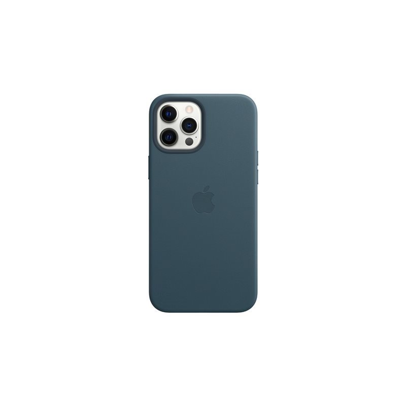 Apple Leather Case with MagSafe, nahkainen suojakuori, iPhone 12 Pro Max, Baltic Blue