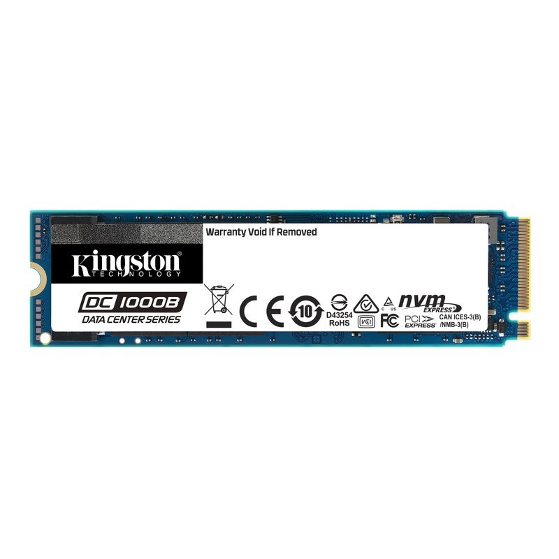 Kingston 960GB Data Center DC1000B NVMe SSD -levy, M.2 2280, 3D TLC, 3400/925 MB/s