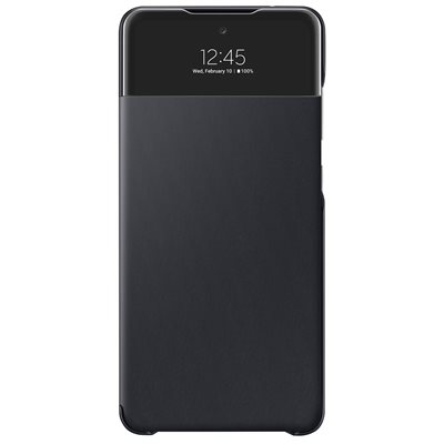 Samsung Smart S View Wallet Cover -suojakotelo, Galaxy A72, musta