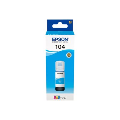 Epson EcoTank 104 -mustesäiliö, 65ml, syaani