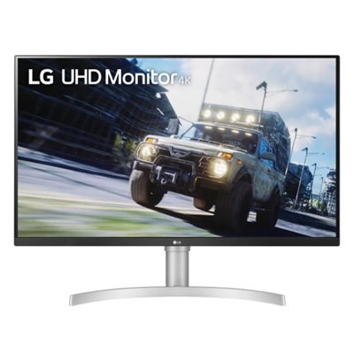 LG 31,5" UltraFine 32UN550-W, 4K UHD -monitori, valkoinen/hopea/musta
