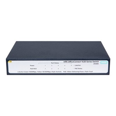 HP Enterprise OfficeConnect 1420 5G PoE+, hallitsematon 5-porttinen kytkin, 32W