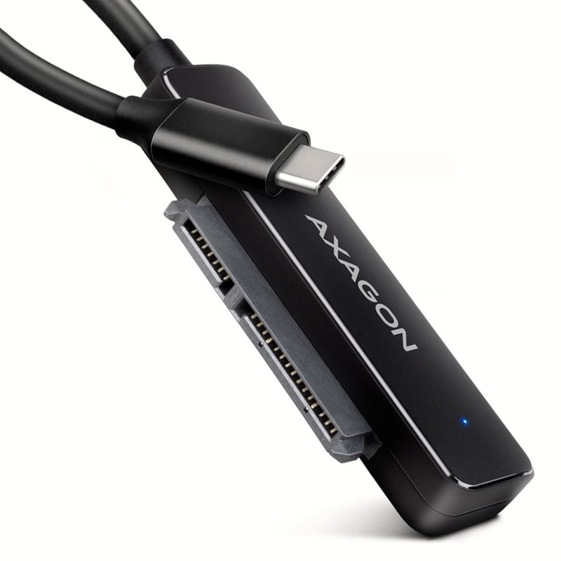 AXAGON 3.2 Gen1 USB-C -adapteri 2.5" SATA III 6G HDD/SSD:lle, 0,2m, musta